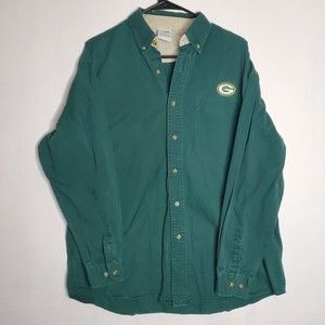 Vintage men's Green Bay packers CSA NFL buttoned long sleeve shirt Size L Rare